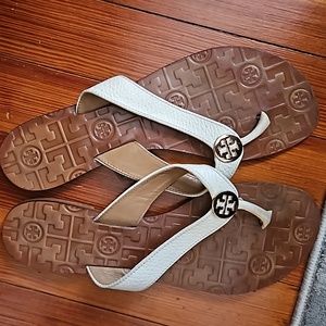 Tory Burch white sandals